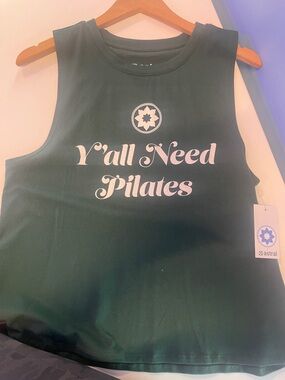 Astral Green 'Y'all Need Pilates' Women's Tank large
